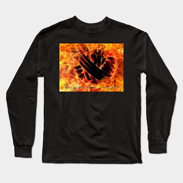 Yarn fire Long Sleeve T-Shirt by Bandaidninja